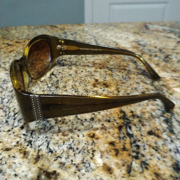 Nicole Miller Women's Versailles 57 17 130 Green Brown Sunglasses Rectangle - Picture 4 of 14